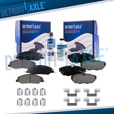 Front Rear Ceramic Brake Pads with Hardware for 2011 - 2014 Ford Mustang Base