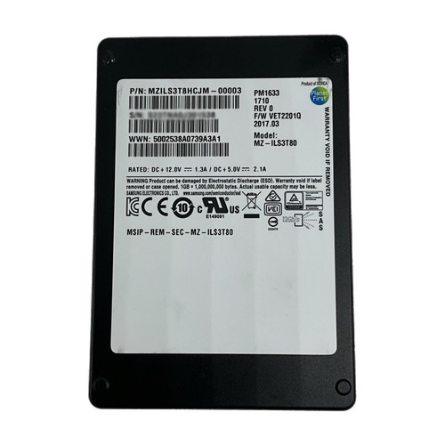 Samsung 3.84TB SSD SAS-3 12Gbps PM1633 Endurance 920GB/s write 37kiops - Picture 6 of 8