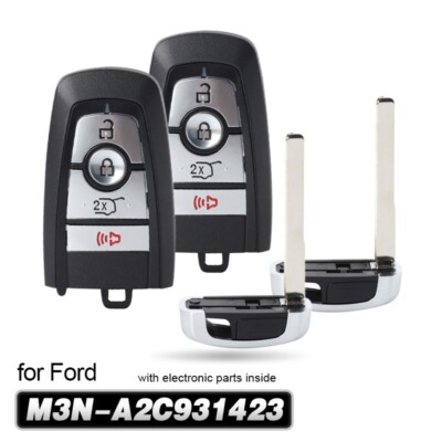 2x Keyless Remote Key Fob for Ford Edge Fusion F Series Escape M3N-A2C93142300