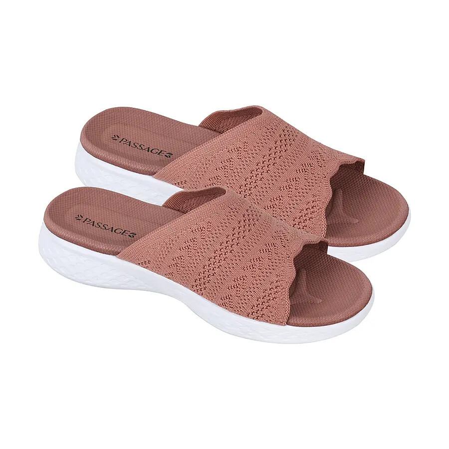 PANTOFOLA D’ORO PASSAGE ciabatte infradito donna donna Flyknit slide punta aperta UK 3 oro rosa