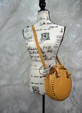 GUESS Women’s Medium Yellow Crossbody Bag with Gold  STONE HARDWARE NEW