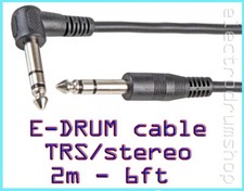 🤖🥁 Roland Yamaha Alesis stereo electronic drum cable 💥 lead TRS 6.5 feet 🤖🥁