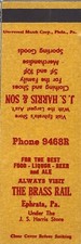 Ephrata PENNSYLVANIA Matchbook Cover ?? BRASS RAIL Restaurant YELLOW COVER