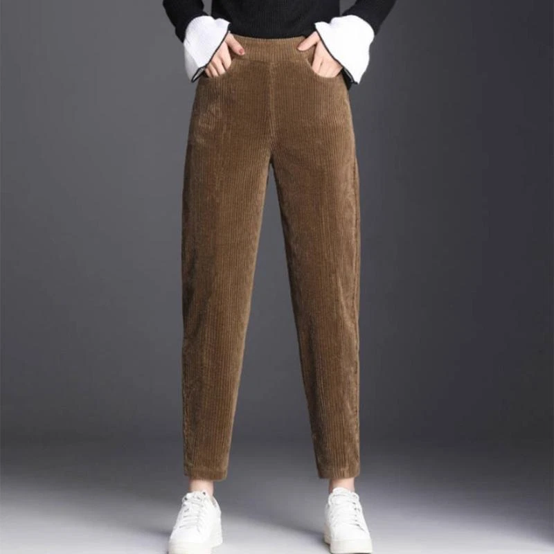 Ladies pull sale on corduroy pants