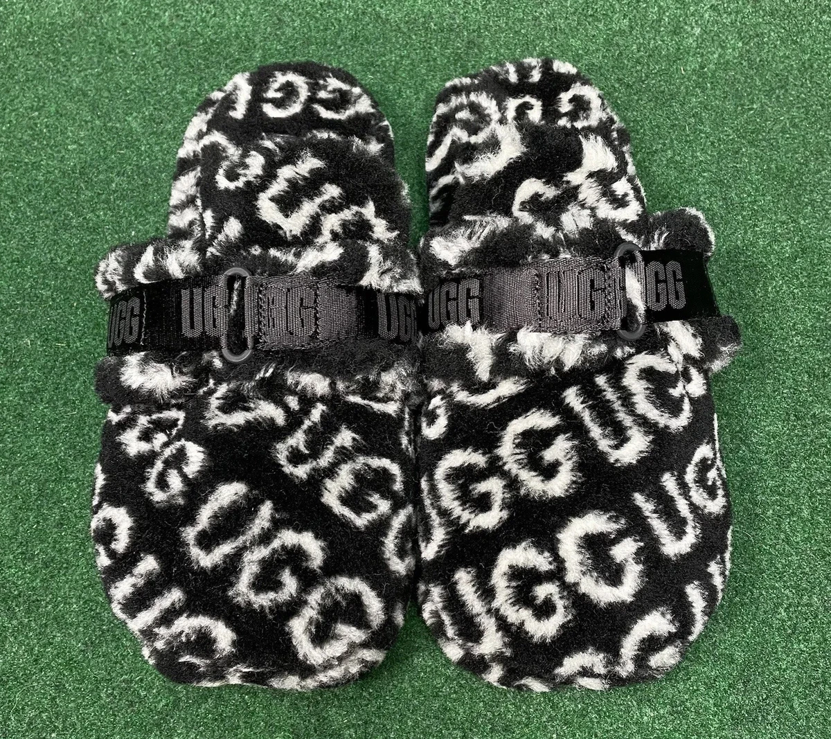White leopard print ugg slippers clearance