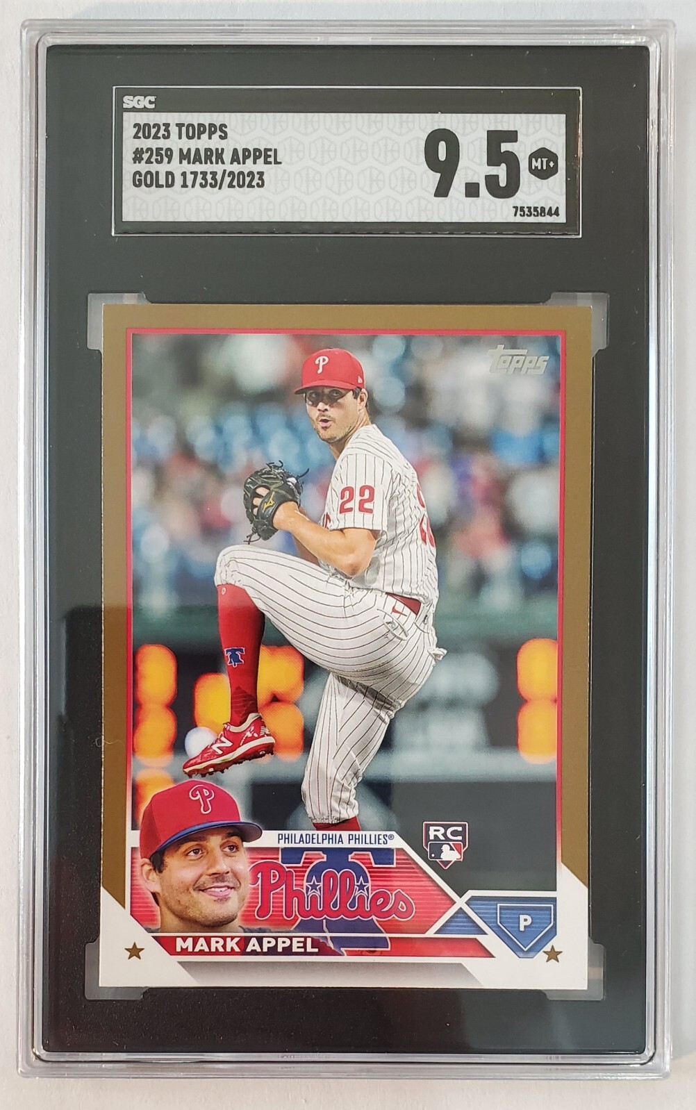 2023 Topps Mark Appel #259 RC Gold /2023 SGC 9.5