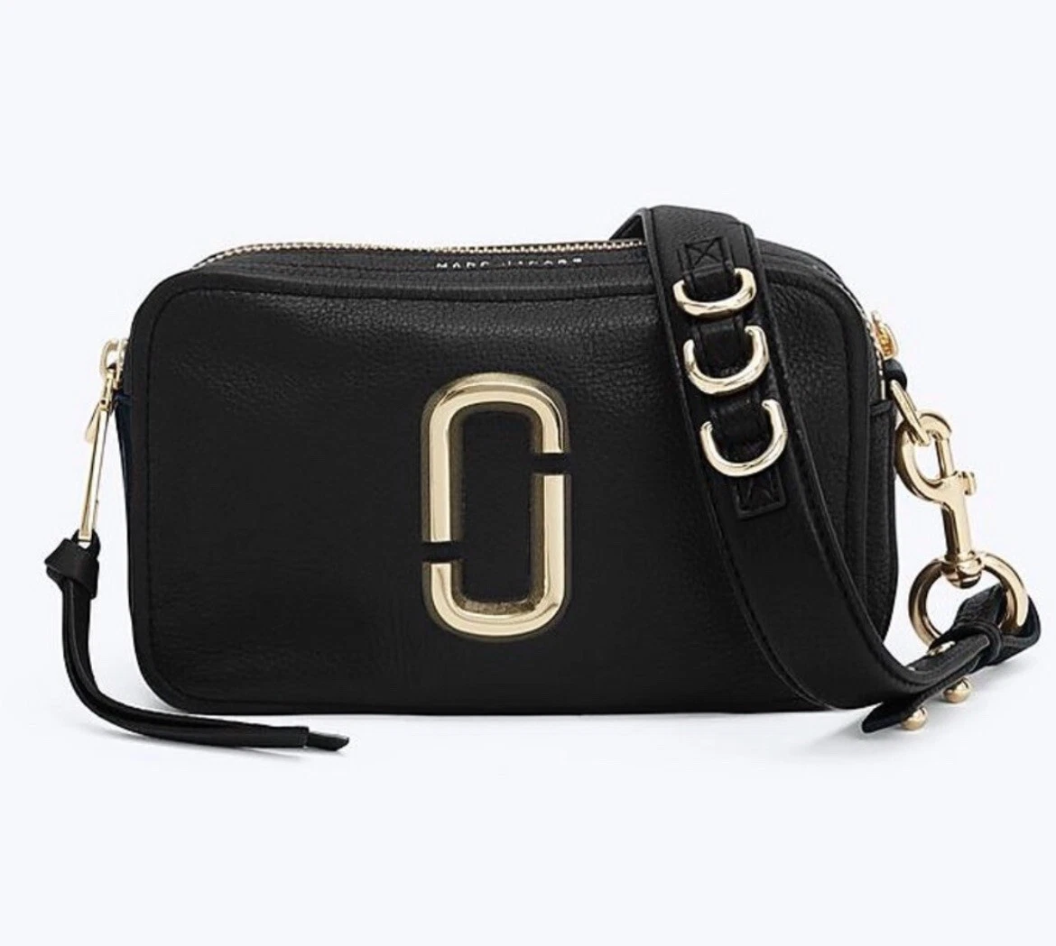 Marc Jacobs The Softshot 21 Crossbody Bag Black in Leather with Gold-tone -  US