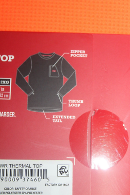 2 pack Wrangler Workwear Performance Thermal Tops Shirts Sz M