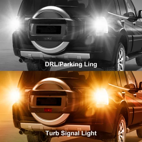 4X 3157 3156 LED DRL Switchback Turn Signal Light Bulbs 4157na 3457a White/Amber - Bild 10 von 13