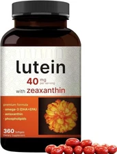 Lutein 40 mg with Zeaxanthin 360 gels Astaxanthin/Phosphalipids/Omega-3/Krill
