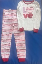 Gymboree Girls Love  Hearts 2-Piece Pajama Set - Size 7