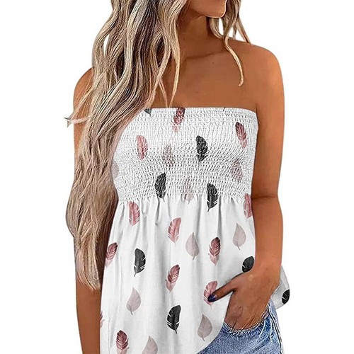 Bandeau Boob Ladies Summer Tops T-Shirt Top Tube Top Sleeveless Tank Top - Picture 8 of 9