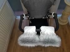 Baby Pram Hand Mittens Stokke Winter Kit With Fur Warmer Muff Stroller Gloves 
