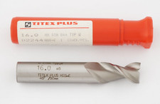 Langlochfräser 16 mm HSSE / TITEX / Schaftfräser Typ W DIN 844 / Alu-Bearbeitung