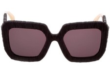 Carolina Herrera SHN600 5GDM Brown Square Sunglasses Plastic Frame 54-21-145