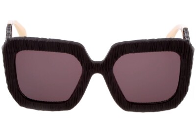 Carolina Herrera SHN600 5GDM Brown Square Sunglasses Plastic Frame 54-21-145