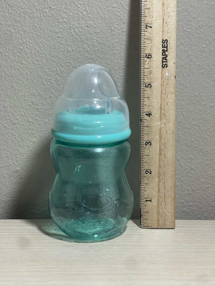 Nuby Anti-Colic Natural Touch Infant Bottles -Silicone Nipple - Set Of 5 3 Color - Image 4 of 4