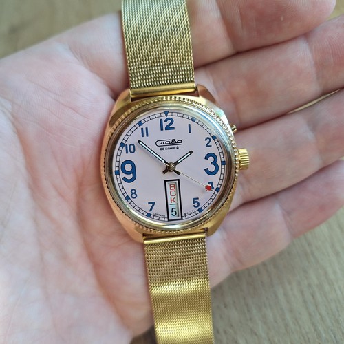 NOS Rare Watch Slava Watermelon Pink 2428, Slava California watch, Made in USSR - Picture 2 of 14