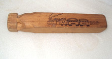 Vintage Wood Hand-Carved Train Whistle USA Great Train sound