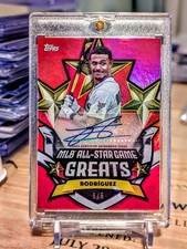 2025 Topps MLB All Star Game Greats Julio Rodriguez RED #5/5 Auto Mariners JRod