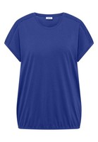 Cecil T-Shirt V-Neck Spitzendetail Deep River Blue GrößE XL Damenoberteil