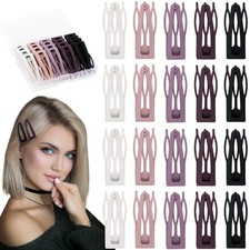 20 Pcs Double Grip Hair Clips Snap Barrettes for Women Teen Girls