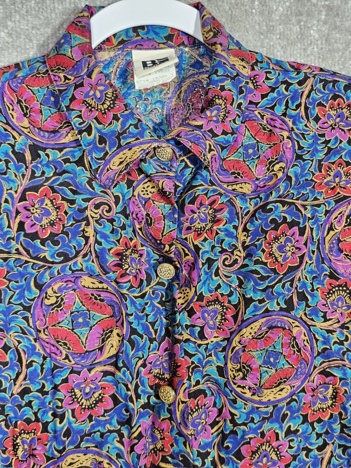 Vintage Basic Editions Long Sleeve Button Up Top … - image 5