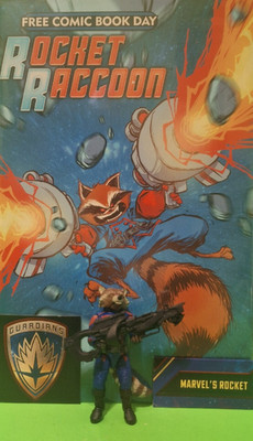 Marvel Legends ROCKET RACCOON - COSMO BAF WAVE + GREAT COMIC ROCKET RACCOON # 1