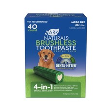 Ark Naturals Brushless Toothpaste 4-in-1 Large Dog Dental Chews - 40 lbs, 54 Oz