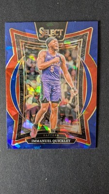 2024-25 Panini Select Concourse Cracked Ice Prizm #41 Immanuel Quickley Raptors