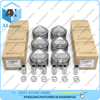 6X Genuine Piston & Rings STD For Audi A8 A7 2.5L FSI V6 CLX CVB CPA 06E107065DQ