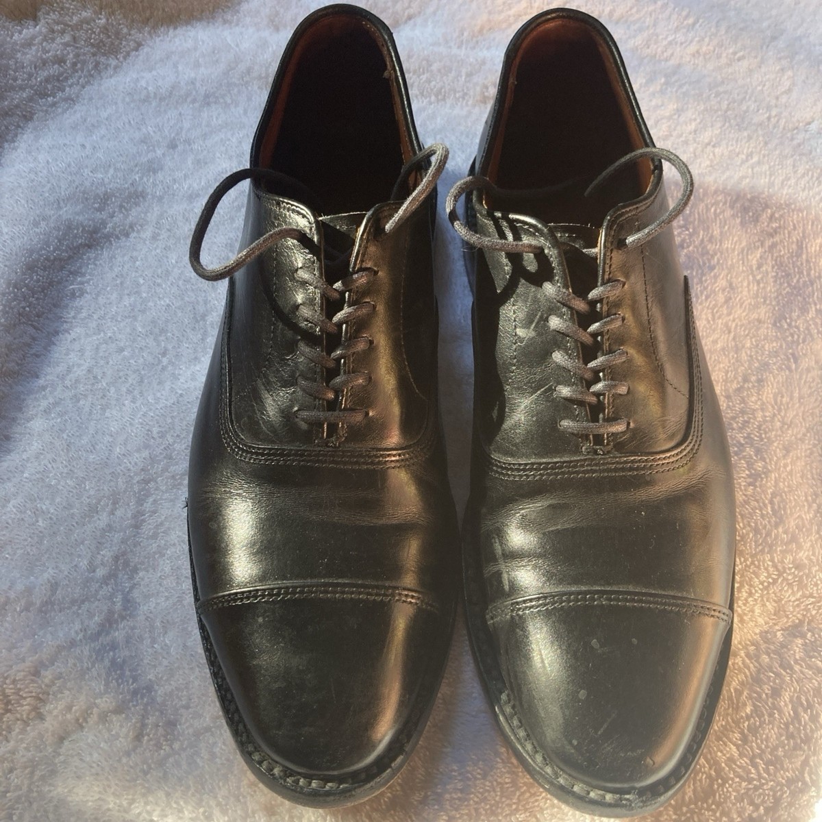 【新品】BROOKS BROTHERS park avenue 8D black Allen-Edmonds Men's Park Avenue Cap-Toe Leather Dress