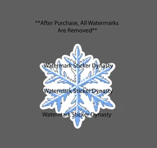 Snowflake Sticker Waterproof Decal Snow Winter Season Cold Artic Gift NEW