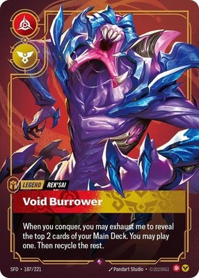 Riftbound Rek'Sai, Void Burrower (V.1 Rare) Spiritforged, League of Legends, NM
