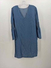 Pre-Owned MICHAEL Michael Kors Blue Size Small Knee Length Long Sleeve Dress
