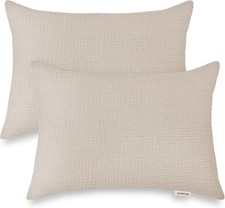 Toddler Pillowcases for 13"x18" Pillow 2 Pack, Muslin Small Toddler Baby Kids