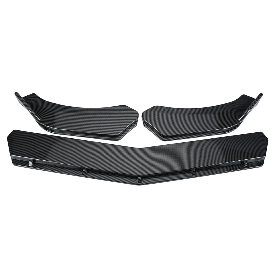 For Audi A3 A4 A5 B9 Carbon Look Car Front Bumper Lip Spoiler Splitter Body Kit - Imagem 2 de 4