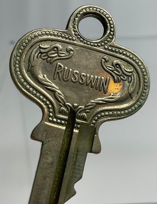 Vintage RUSSWIN KEY Ornate Double Dragons No Numbers Pre-Cut