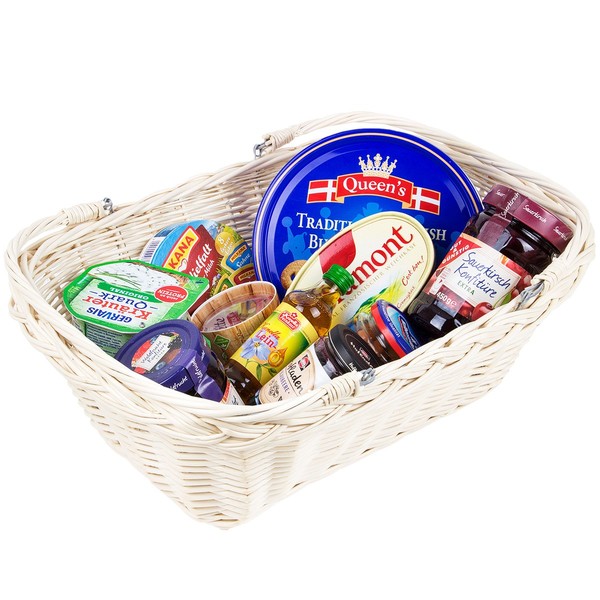 Korb Einkaufskorb 13 Liter Weidenkorb 12 Traglast Henkel Weide Geschenkkorb-image