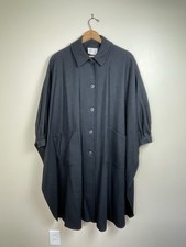 VTG Pendleton Women's 1XL- 3XL Black 100% Virgin Wool Long Poncho Goth Rare Coat