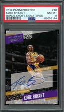 2017-18 Panini Prestige Kobe Bryant ON CARD AUTO Bonus Shots PSA 8