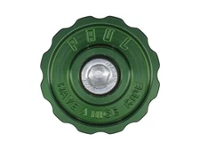 Paul Components Aluminum Green Top Cap - Machined Aluminum, USA-made, 1-1/8"