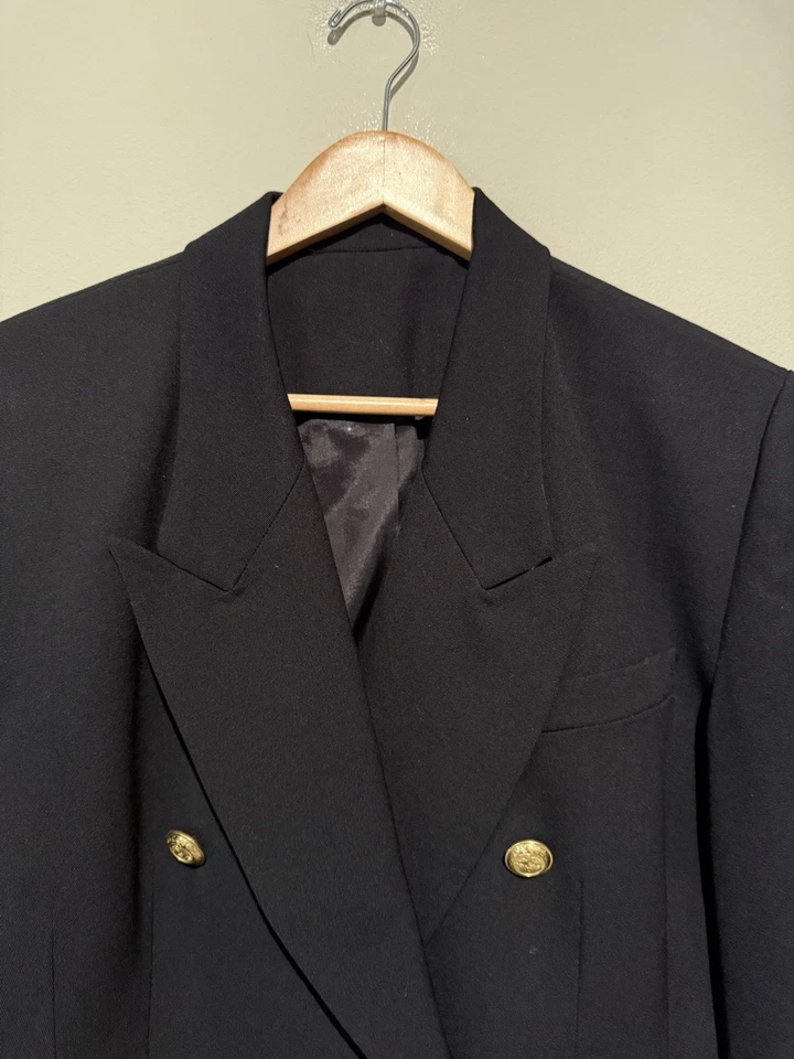 Elliot lauren Double suit Blazer jacket made in usa Women 10 Wool Office Career - Image 3 of 4