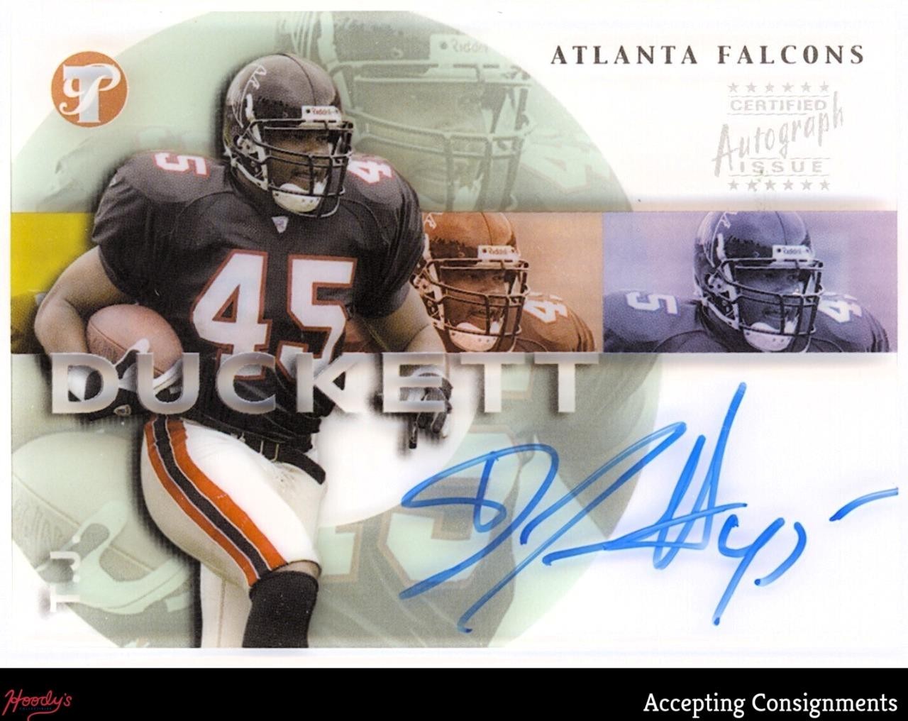 TJ Duckett Topps Pristine Certified Autograph #PTJD Certified Autograph