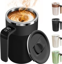 Automatic Stirring Coffee Cup with Temperature Display, Rechargeable Coffee Mug,
