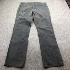 Kuhl Pants Womens 12 Gray Twill Khakis Straight Leg Outdoor Hiking Pockets