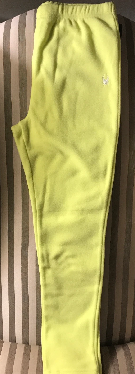 NWT Spyder Girls Sz XXL Momentum Fleece Pants BASELAYER citron winter