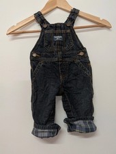 OshKosh B’gosh Lined Denim Dungarees 6 Months Baby Dark Wash Overalls