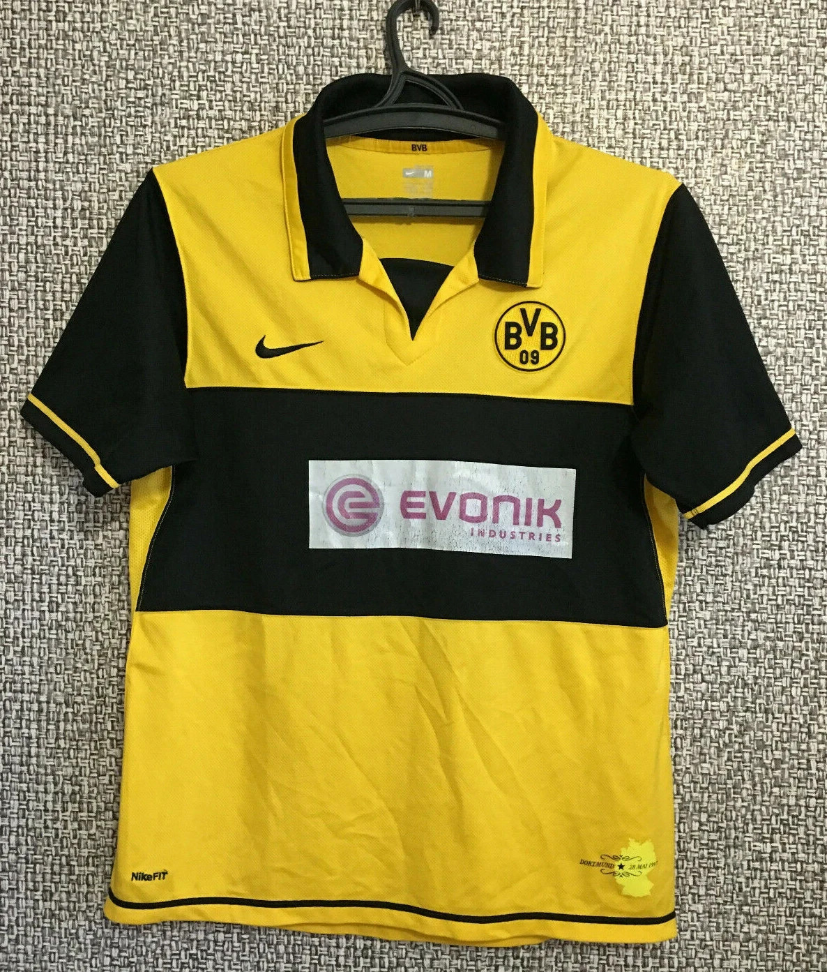 BORUSSIA DORTMUND 2007 2008 Home Shirt Nike Vintage Football Jersey Men's size M