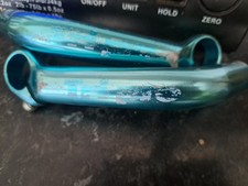 RARE 90'S LIGHT WEIGHT TRI PRO BAR ENDS ANODISED BLUE RETRO MTB 125g